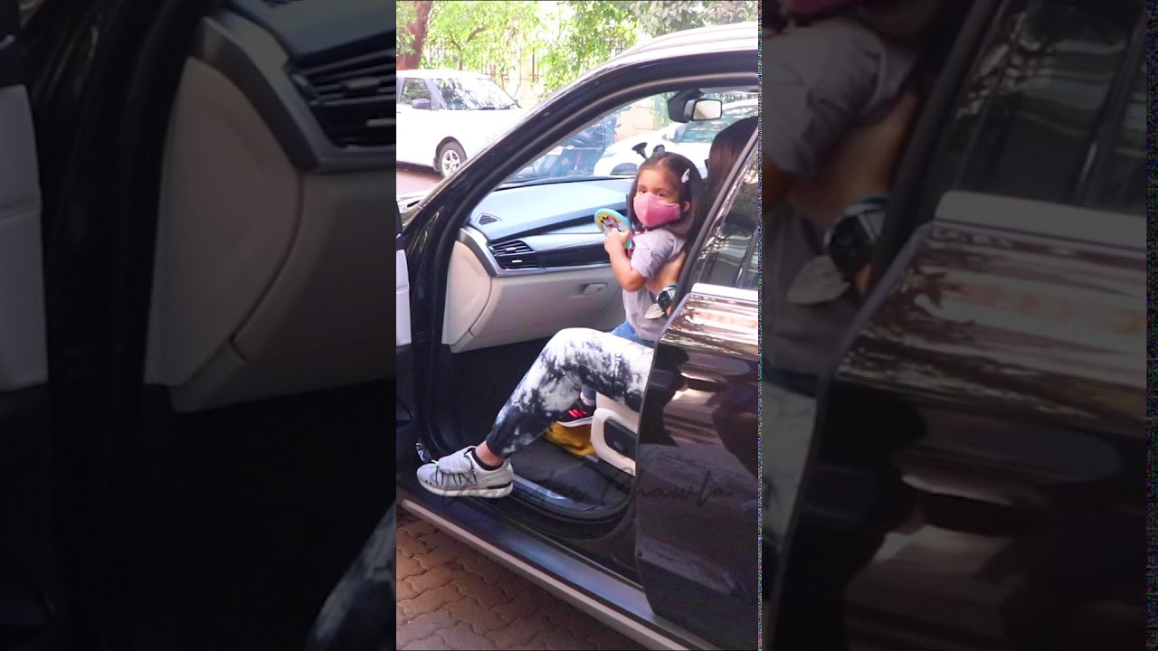 Neha Dhupia With Daughter Snapped At Bandra