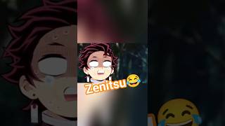 zenitsu wroast tanjiro #anime #demonslayer #funny #comedy #tanjiro #zenitsu