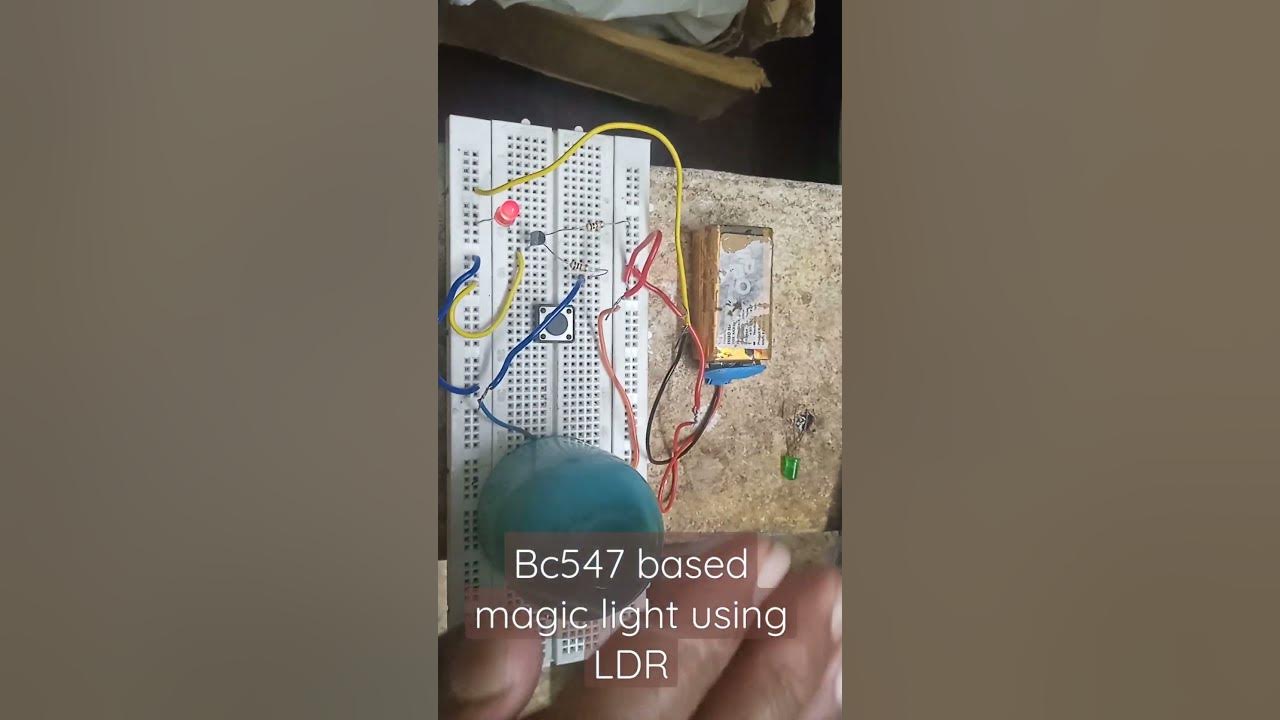 Transistor Bc547 based magic light using LDR(Light Dependent Resistor