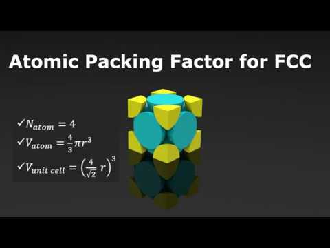 Video: Wat is atoompakkingsfaktor van 'n kristalstruktuur?
