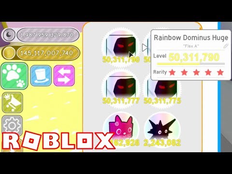 Rainbow Dominus Huge Rainbow Hydra 2 Trillion Moon Coins Pet Simulator Roblox Youtube - this new game was made by the pet simulator creators roblox