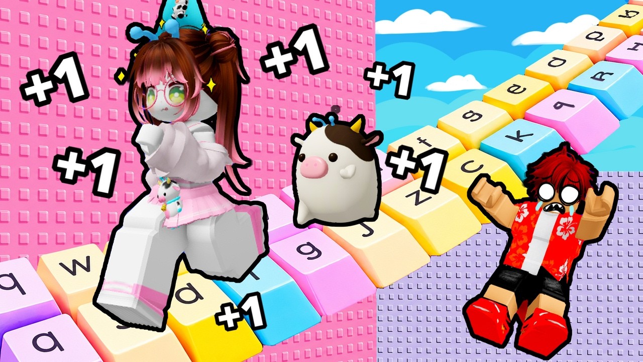 Jugando por primera vez escapa del teclado de roblox!