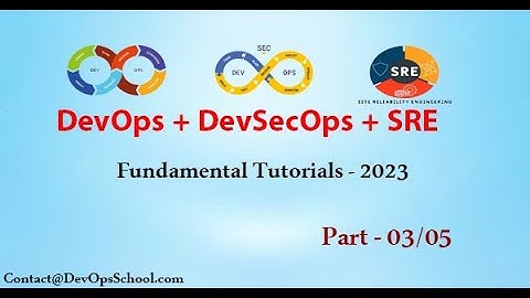 DevOps, SRE, and DevSecOps Fundamental Tutorials - 2023 | Part - 3/5