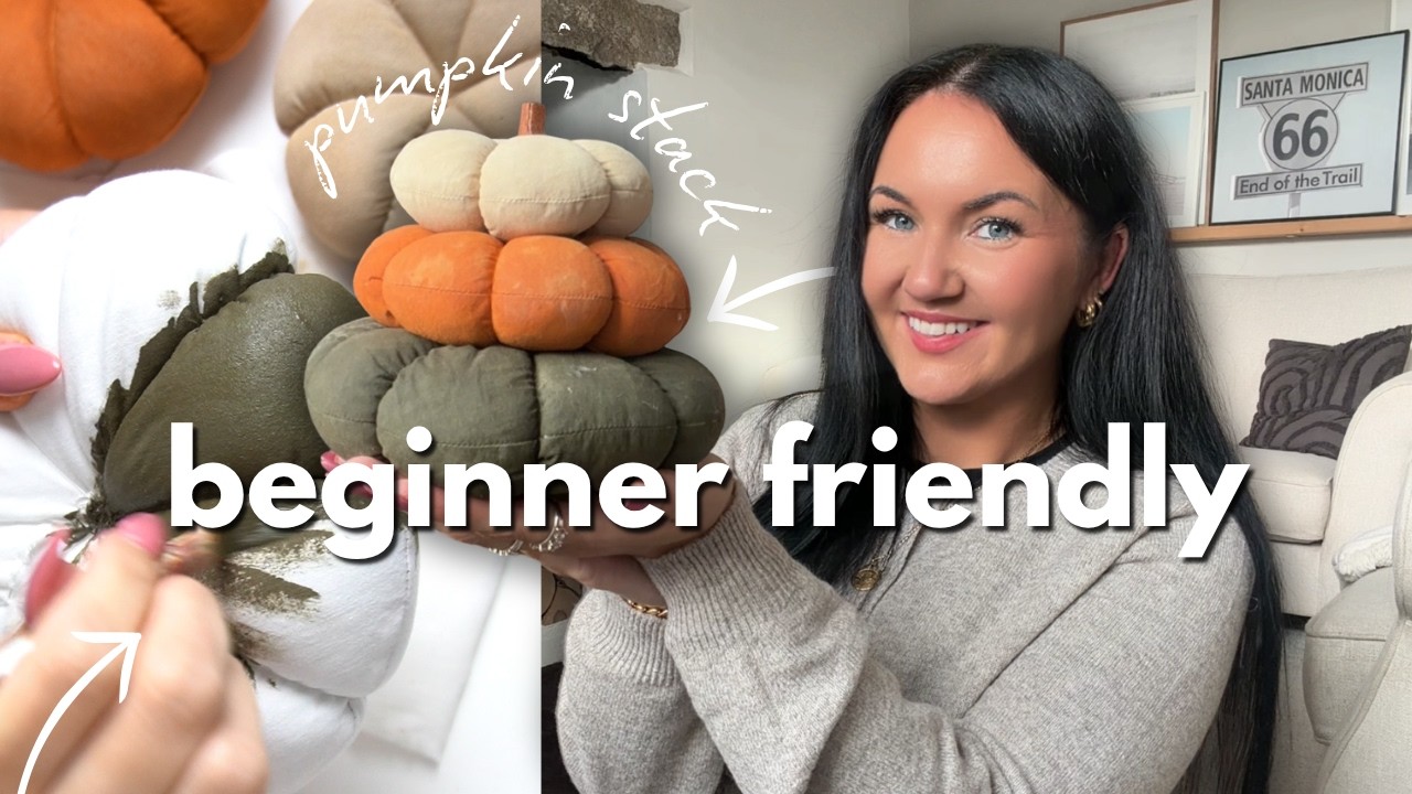 DIY quick & easy 3D Pumpkin stack upcycle - YouTube