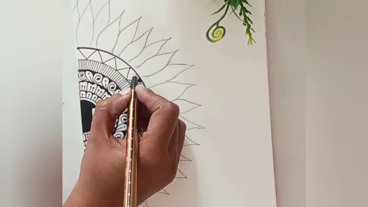 How To Draw An Easy Mandala Art Step By Step || Mandala Art For Beginners || By Roshni ❤️
