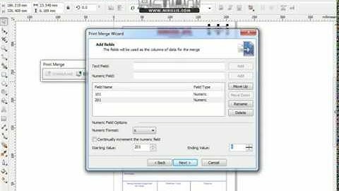Cara Memberi Nomor Faktur, invoice, nota secara Otomatis dengan CorelDraw