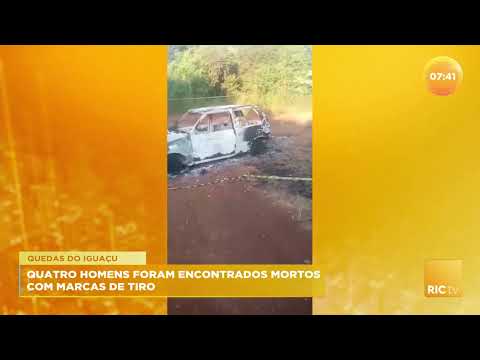 Quatro homens foram encontrados mortos com marcas de tiro em Quedas do Iguaçu