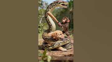 Snake Attacks Puppy – Hero Monkey Steps In & SHOCKS Everyone!