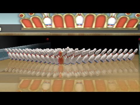 trying to cheat my way to a 3000 game on wii sports resort 100 pin challenge