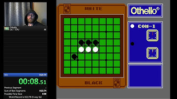Othello (NES) Lvl. 1 CPU Any% Speedrun in 22.83 (PB Tied 4th Best in the World)