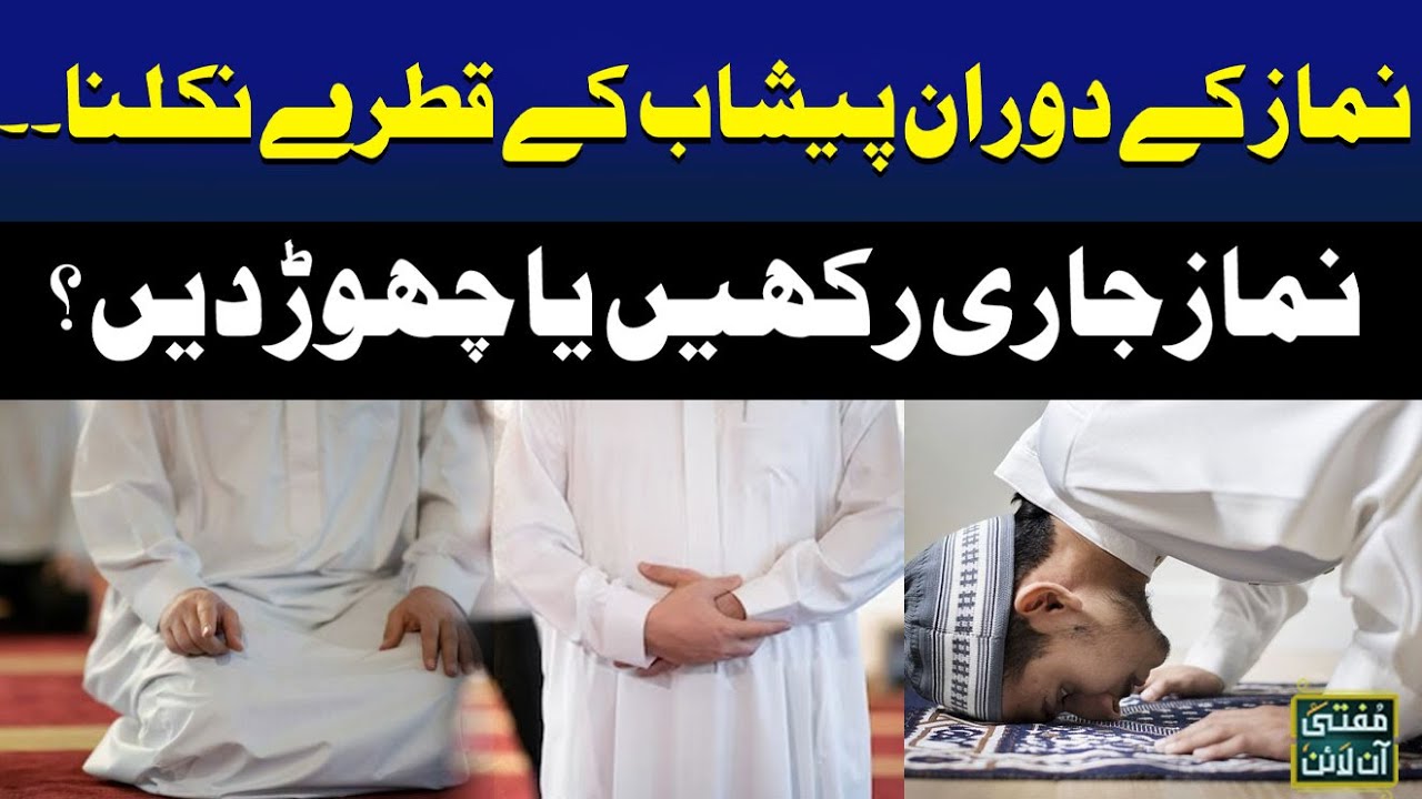 Namaz ke Doran Peshab ke Qatre Nikal Jaen To Namaz Kaise Parhen | Mufti Online
