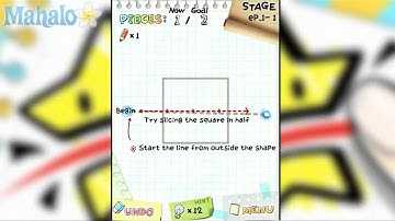 Slice It! iPad iPhone Walkthrough Level 1.1
