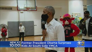 Former President Obama Surprises Kids At South Side YMCA