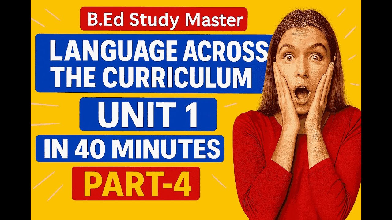 Master Language Across The Curriculum (LAC)- Unit I in Just 40 Minutes ...