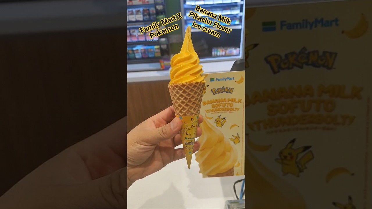 Family Mart X Pokemon Banana Milk Pikachu Flavor Ice Cream