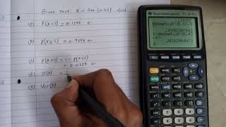 Geometric distribution on Ti-83 Plus Texas Instruments Calculator