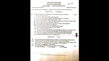 Drama-II past papers|BS english|UOS