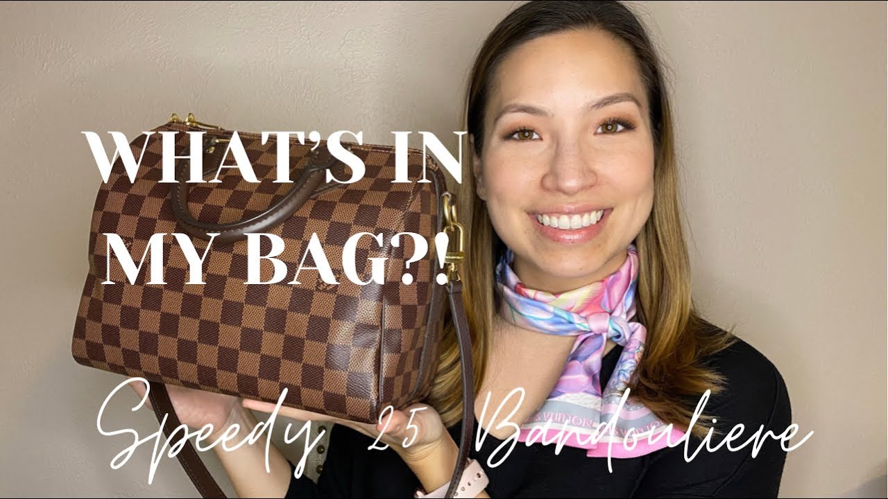 Louis Vuitton Speedy 25 Bandouliere: WHAT FITS? What's in my bag? BEST  designer casual everyday bag! 