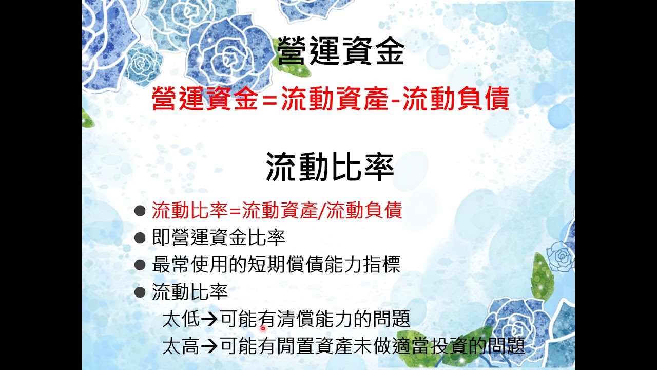 彭小花~5分鐘財會小學堂~流動比率與速動比率~ EP 23