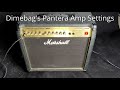 Dimebag&#39;s Amp Settings For Pantera Rhythm Guitar Sound | Metal Amp Settings