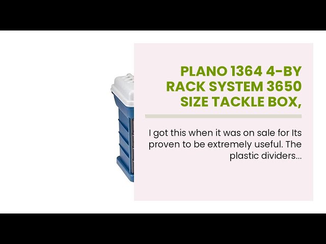 Plano 1364 4-By Rack System 3650 Size Tackle Box, Premium Tackle