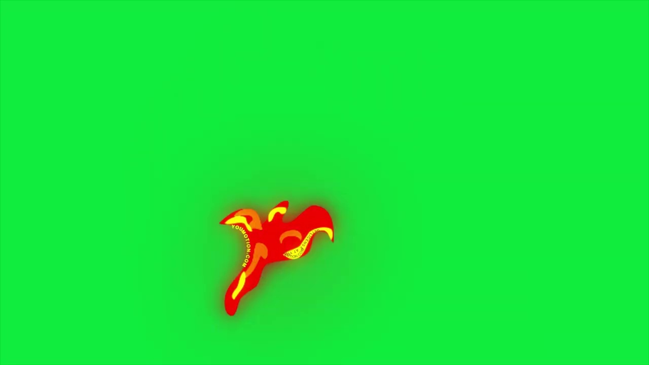 Fire Elements Single Flame Wisp Green Screen Candle FX