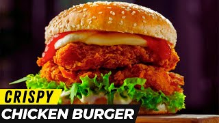 How to Make a Spicy Chicken Burger at Home - Easy Recipe | Homemade Juicy Chicken Burgers Fast food