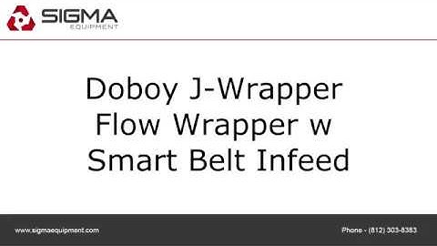 Doboy J-Wrapper Flow Wrapper w Smart Belt Infeed