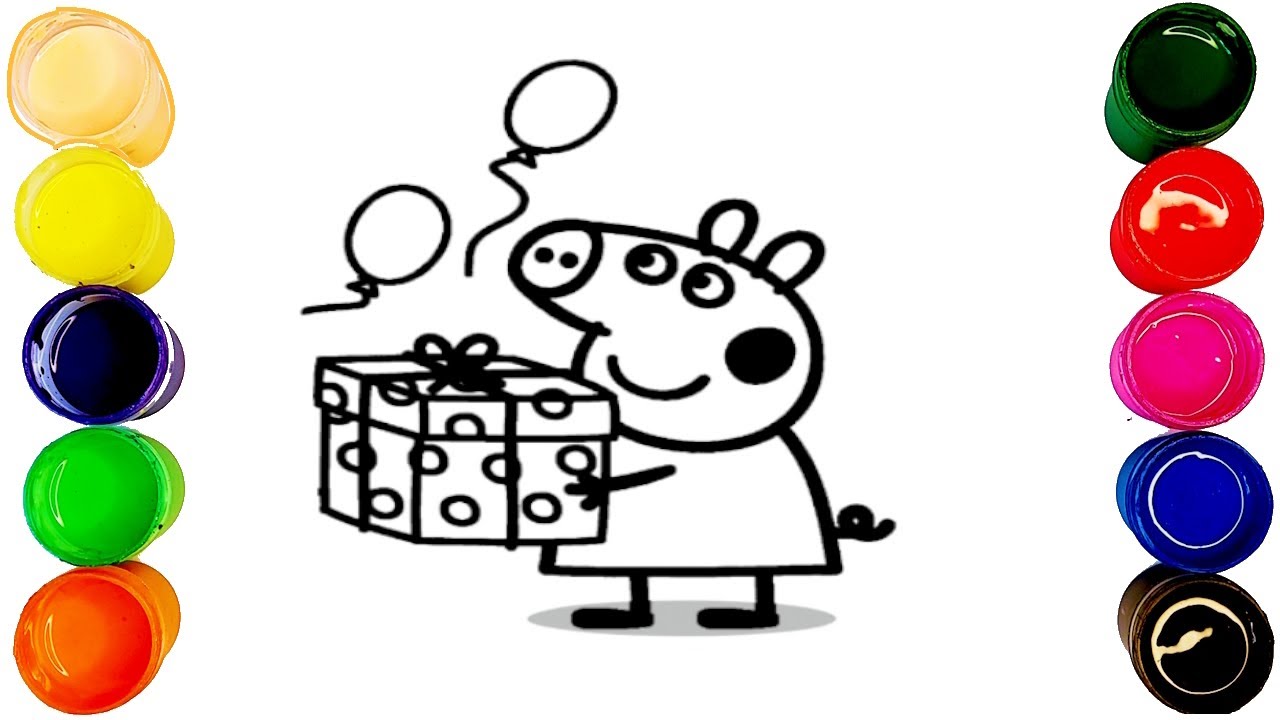 Peppa Pig Present Fun Painting Coloring For Kids And Toddlers peppa-pig-present-fun-painting-coloring-for-kids-and-toddlers