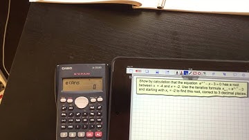Fixed point iteration on Casio fx-350MS part 1