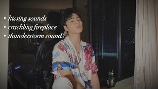 [IKON ASMR] Junhoe || soft kissing || crackling fireplace || thunderstorm sounds || requested ✅