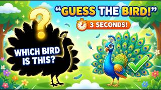 Guess the Bird in 3 Seconds! 👀 | Fun Kids Quiz | Preschool Shadow Game screenshot 5