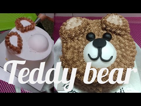 How to make teddy bear cake. Step by step bear making tutorials by Neetu. Teddy Bear 🐻 🎂 #teddybear