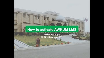 How to activate awkum lms account | AWKUM LMS