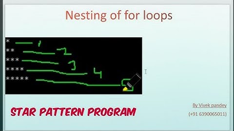 Nesting of for loop in C || in hindi|| By Vivek Pandey