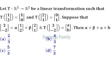 Matrix representation Linear Transformation Linear Algebra Gate IIT Jam Mathematical Statistics 2019