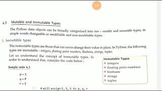Mutable and Immutable data types