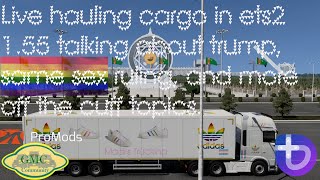 Live hauling cargo in ets2 1.55 talking about trump, same sex ruling, and more off the cuff topics.