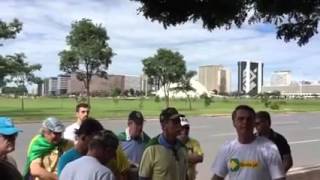 Jair Messias Bolsonaro no protesto em Brasília