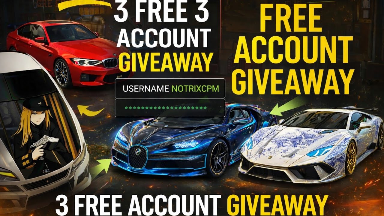 🔥 “3 FREE CPM ACCOUNTS GIVEAWAY | Ultra Rare Max Cars | Limited Time Only!”