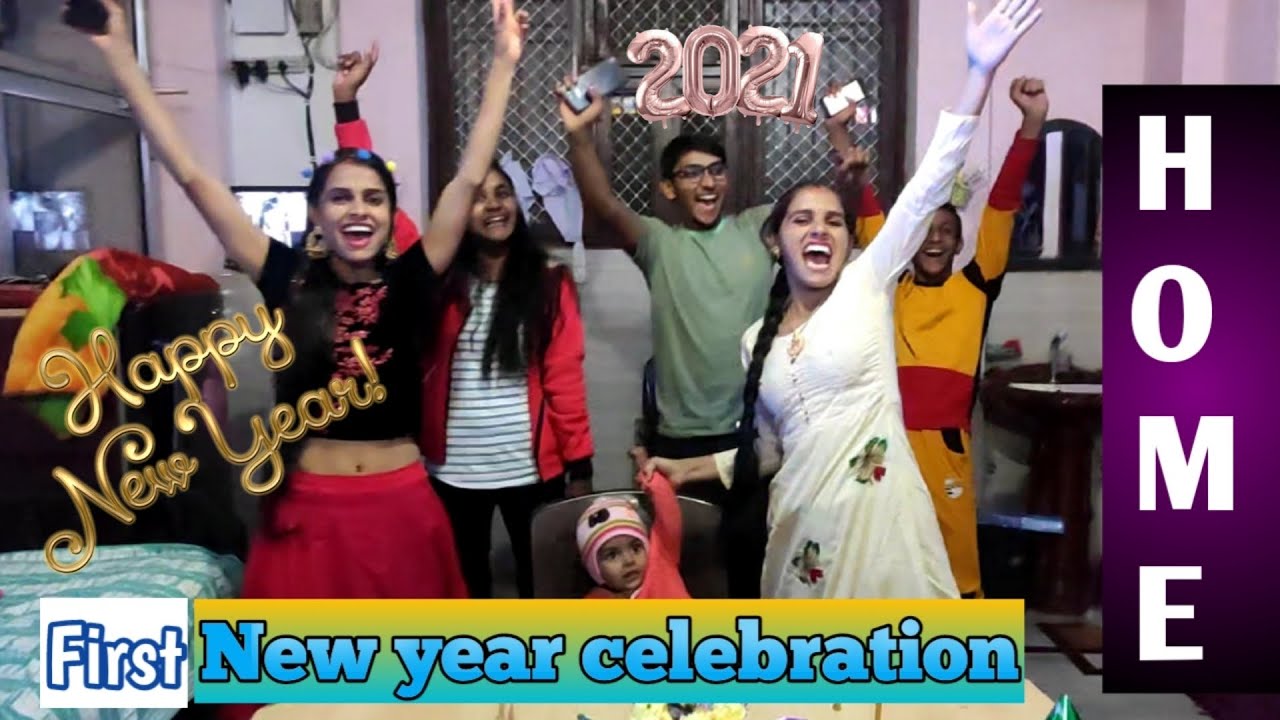 First new year celebration at home | new year party😱🤫 | Dk films india ...