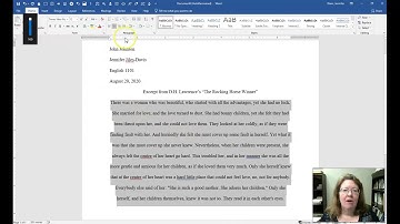 How to Insert a Title, Indent Paragraphs, and Insert an MLA Page Number