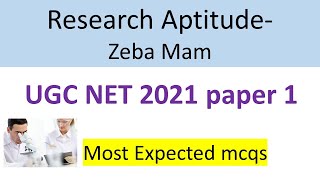 25  mcqs on Research Aptitude | UGC NET paper 1 November 2021