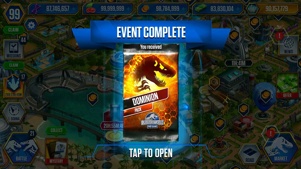 DOMINION DOMINATION DOMINION PACK | JURASSIC WORLD THE GAME