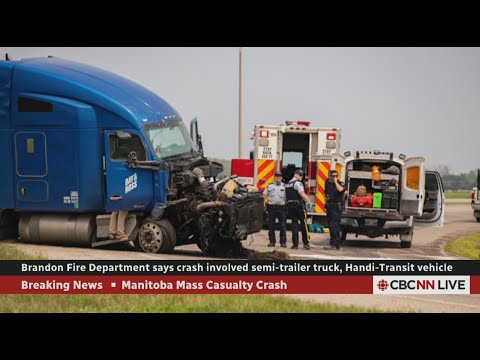 4:45 UPDATE: Brandon Fire Department says crash involved semi-trailer truck, Handi-Transit vehicle