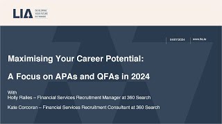 Maximising your career potential: A focus on APAs and QFAs
