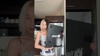 Unboxing the 1 Million play button #asmr #shorts