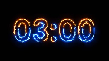 3 Minute Timer - 180 seconds Timer - Clean & Simple [ELECTRIC]