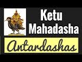 Ketu Mahadasha Antardashas. Effects of Ketu Mahadasha Bhukti periods + how to judge in YOUR chart