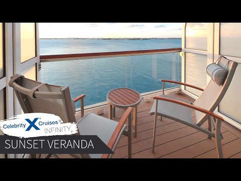 Celebrity Infinity Sunset Veranda Stateroom walkthrough tour